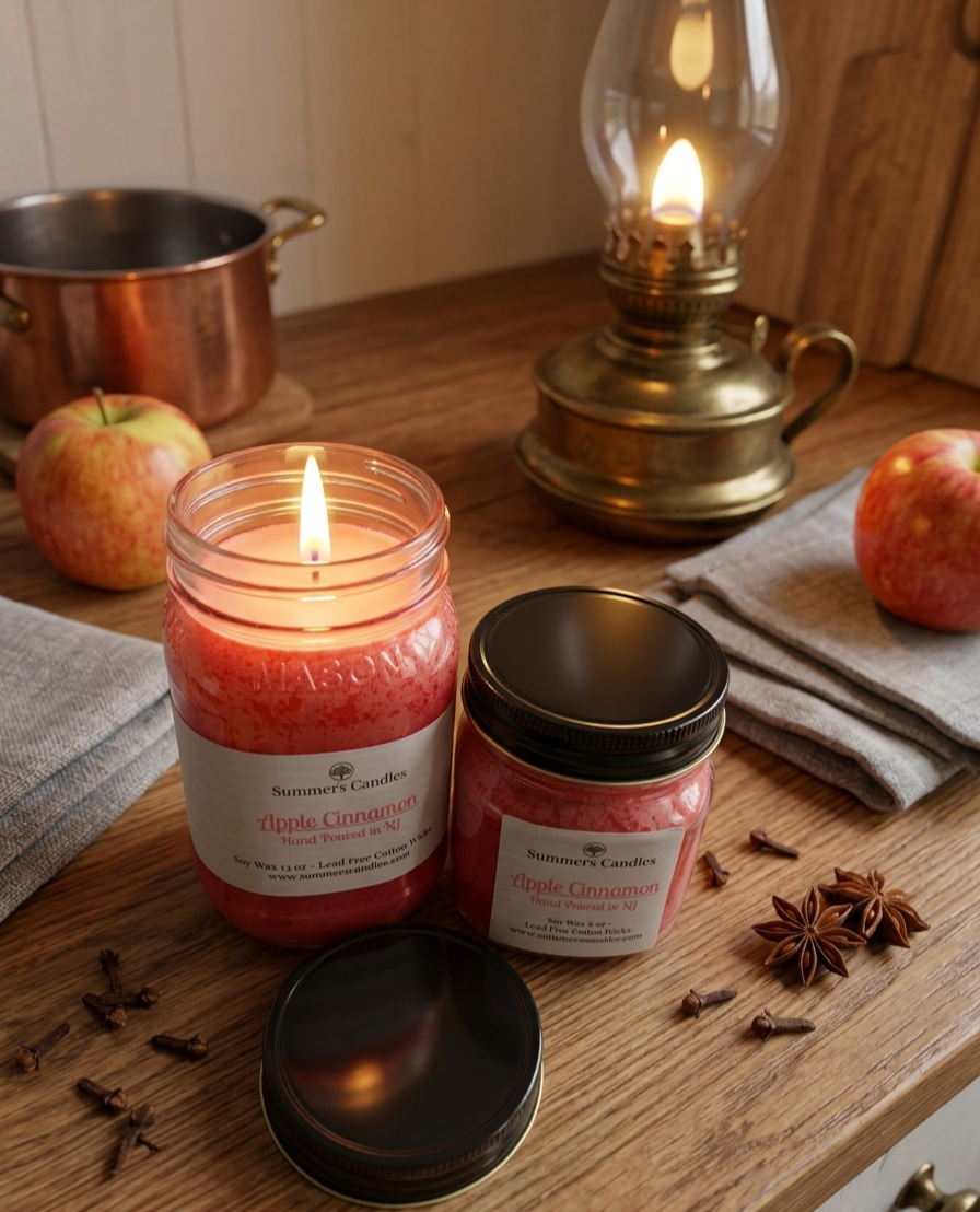 Apple Cinnamon Scented Candle - Summers Candles