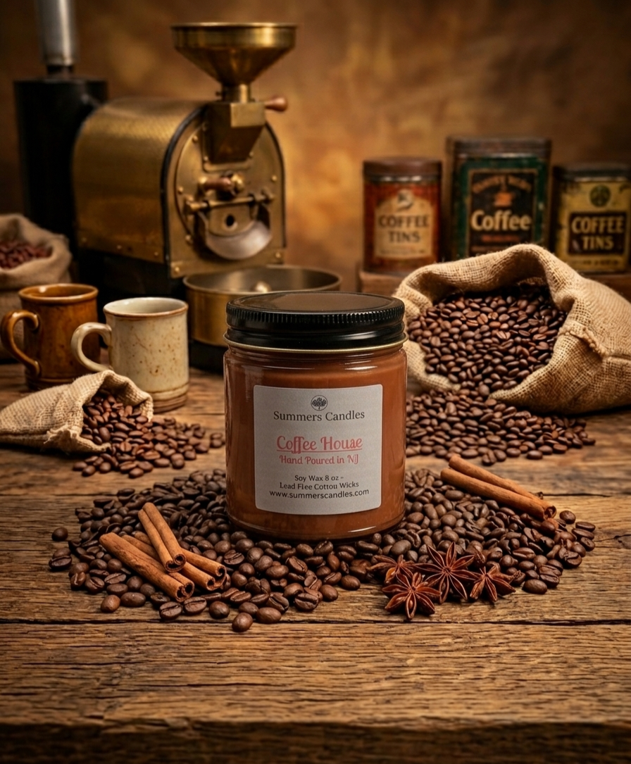Coffee House Scented Candle - Summers Candles