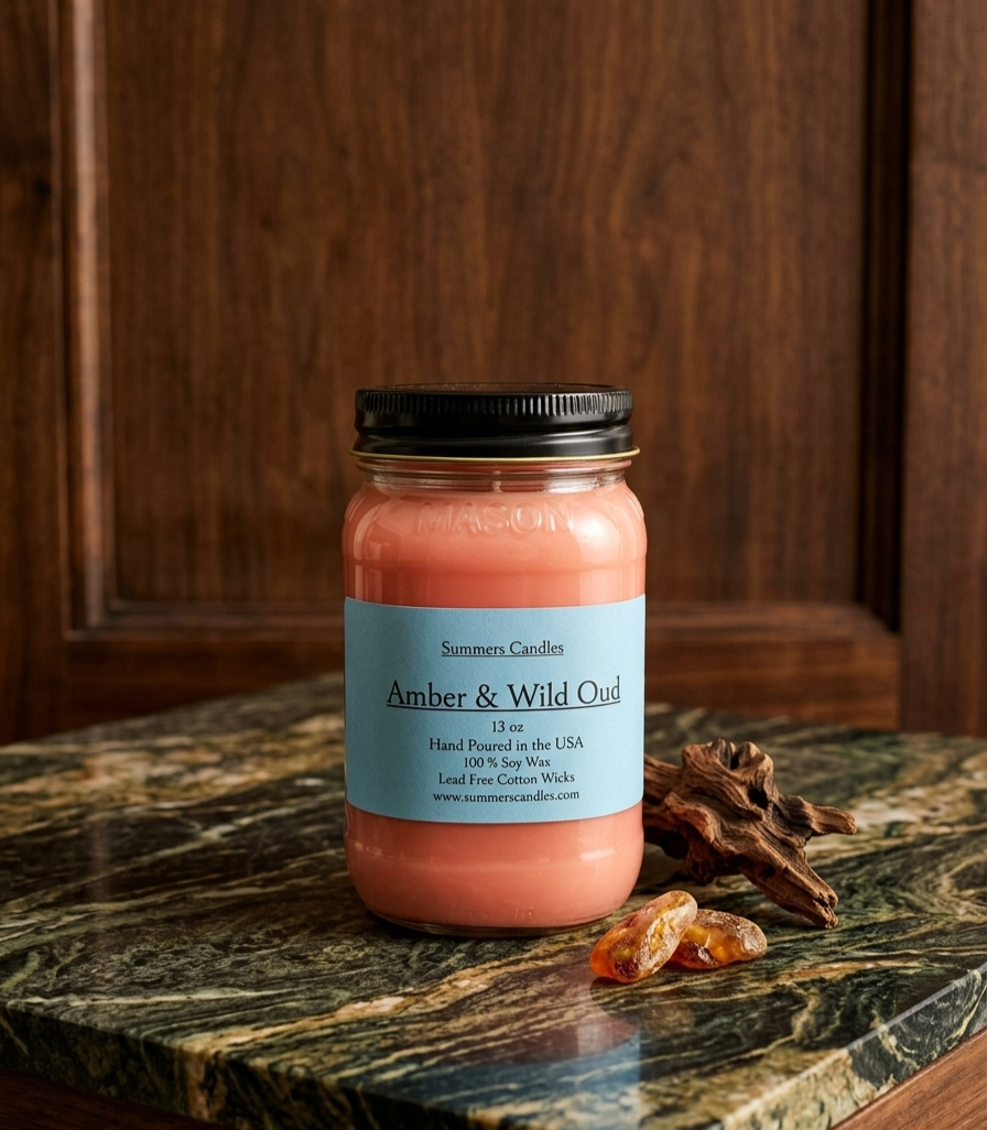 Amber & Wild Oud Scented Candle