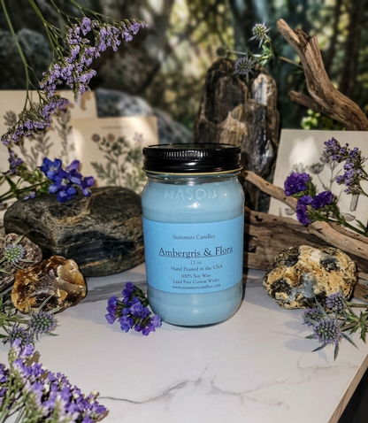 Ambergris & Flora Scented Candle