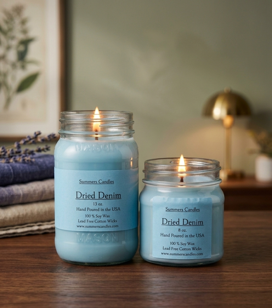 Dried Denim Scented Candle