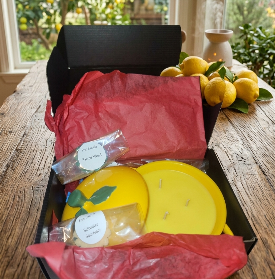 Fresh Lemon Scented Candle Gift Box - Summers Candles