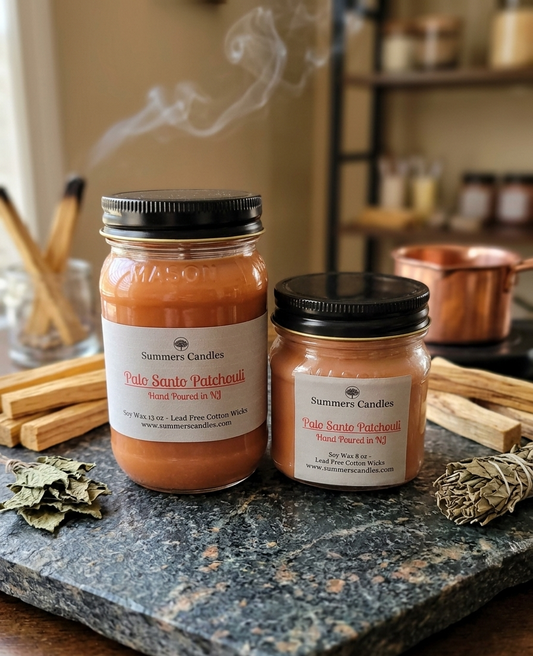 Palo Santo Patchouli Scented Candle- Summers Candles