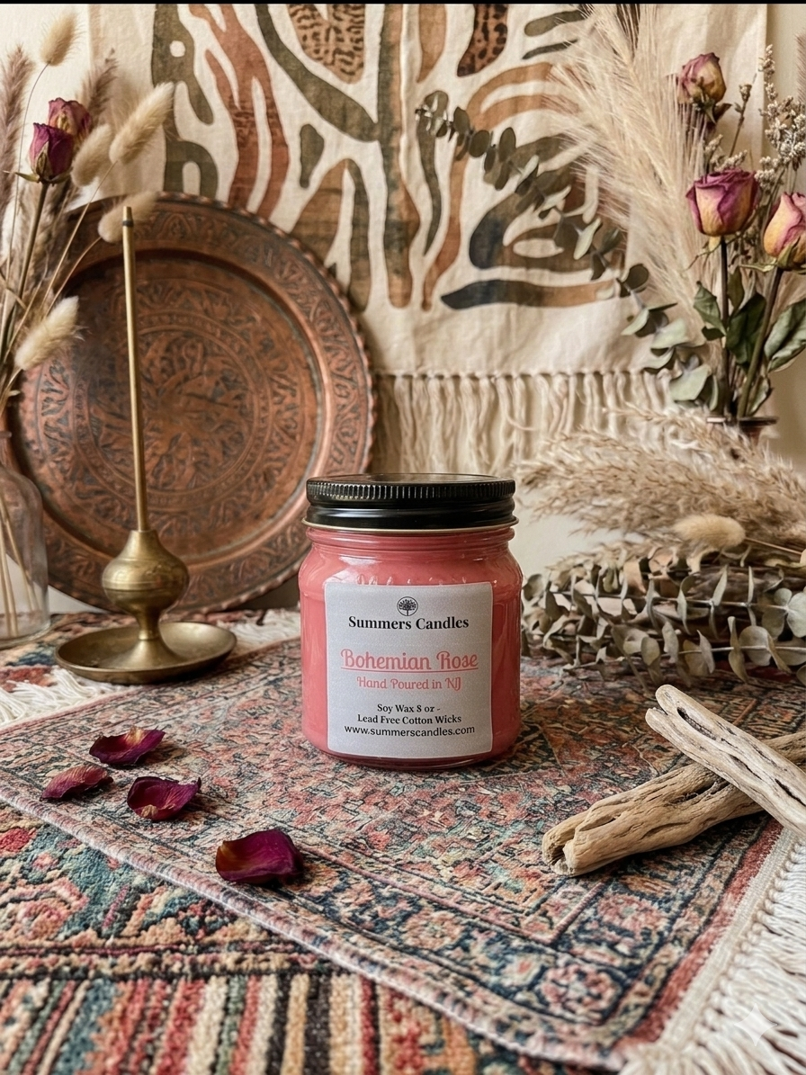 Bohemian Rose Scented Candle