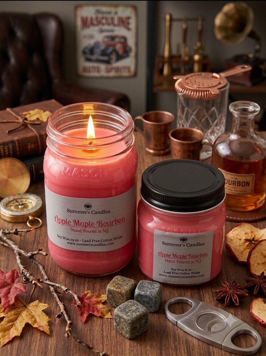 Apple Maple Bourbon Scented Candle - Summers Candles