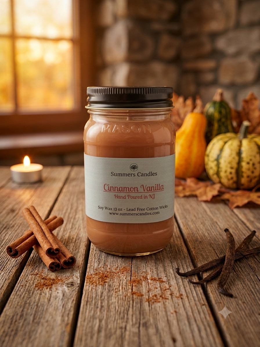 Cinnamon Vanilla Scented Candles - Summers Candles