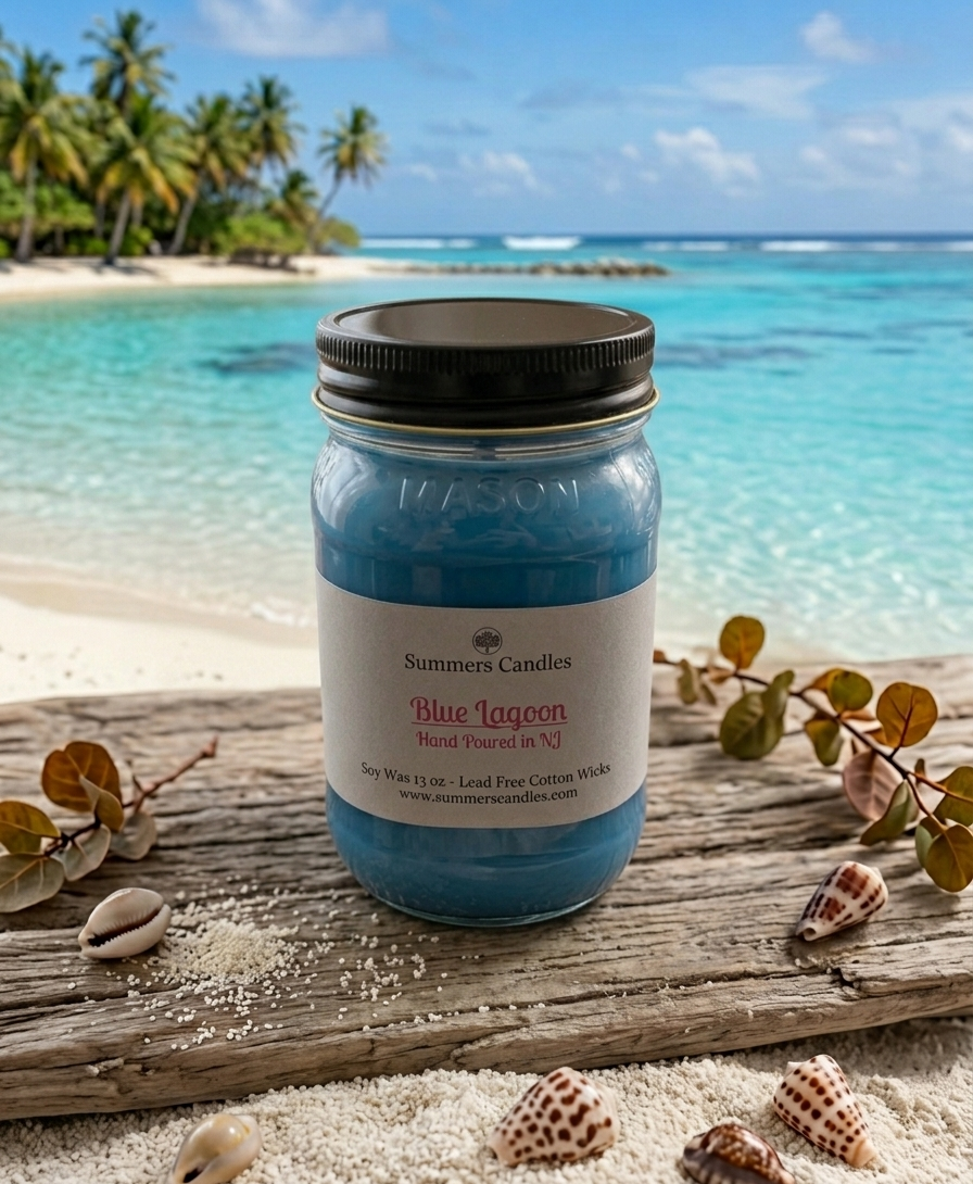 Blue Lagoon Scented Candle - Summers Candles